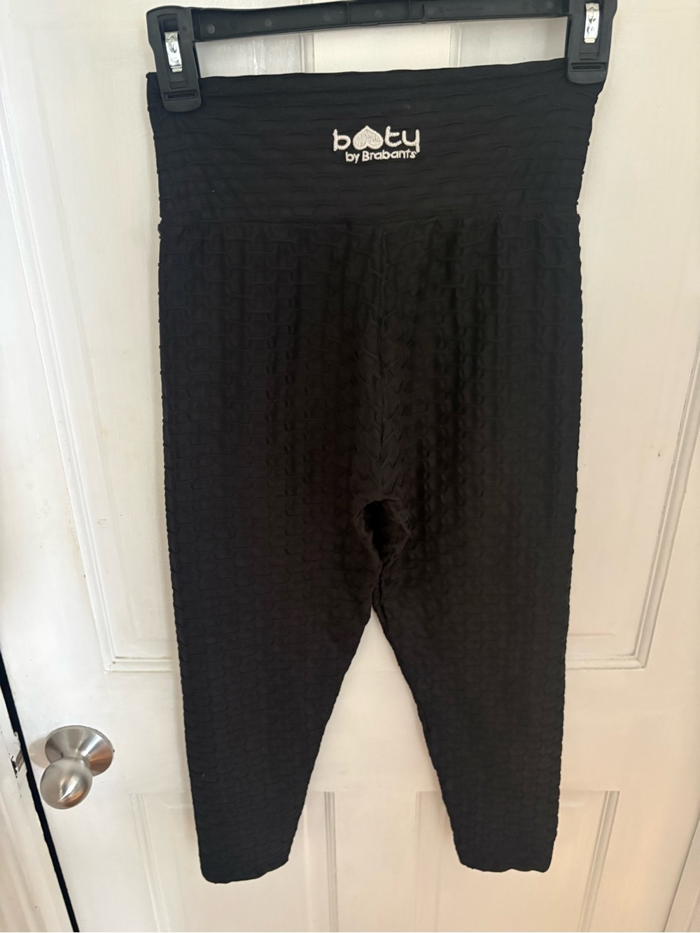 Booty by Brabants Black Textured High-Waist Leggings